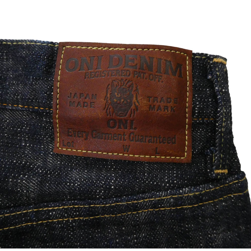 ONI DENIM 鬼デニム ONI270-Kasuri 17oz 鬼絣 ジャストライト ストレート ジーンズ デニム パンツ インディゴブルー系 W38【極上美品】【中古】