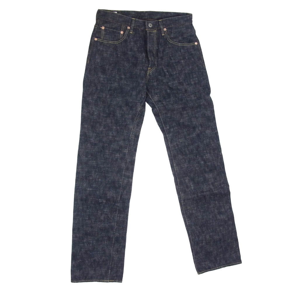 ONI DENIM 鬼デニム ONI270-Kasuri 17oz 鬼絣 ジャストライト ストレート ジーンズ デニム パンツ インディゴブルー系 W31【極上美品】【中古】