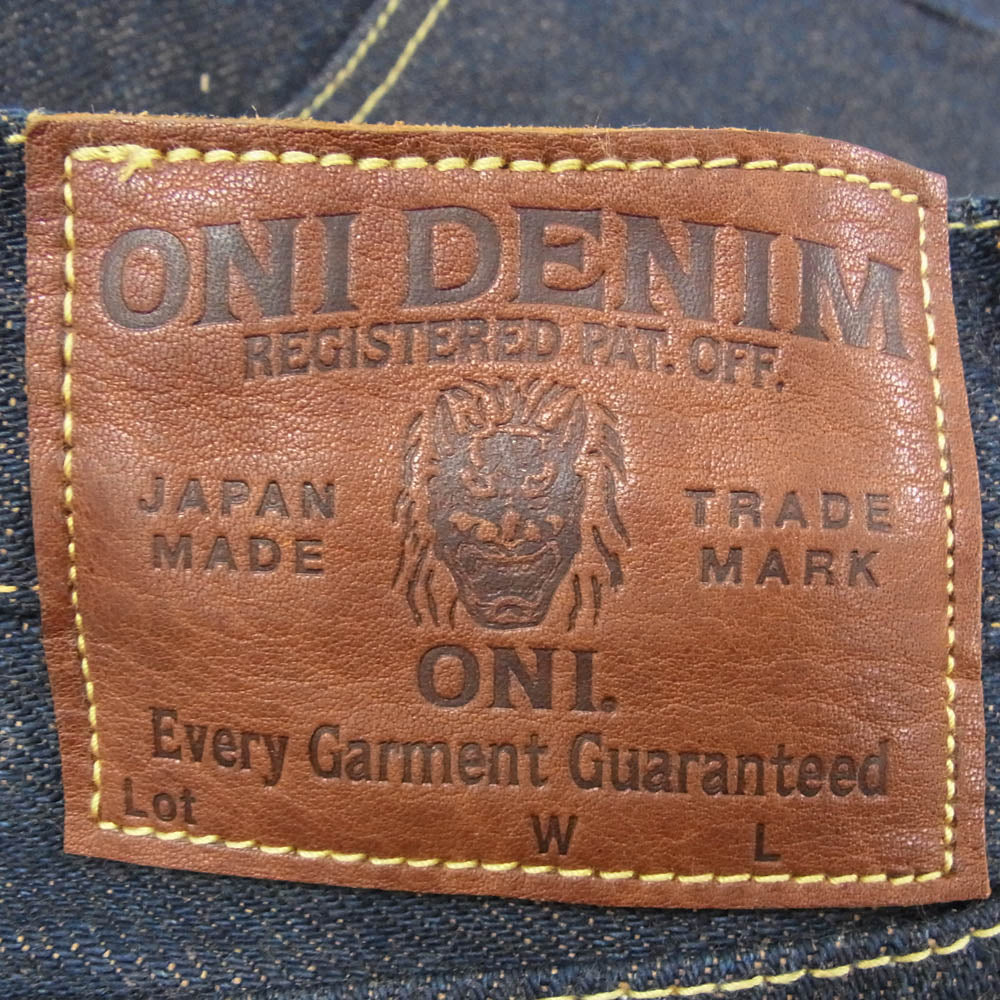 ONI DENIM 鬼デニム ONI288ZR-LBR 20oz シークレットデニム 緯糸ライトブラウン ジーンズ デニムパンツ インディゴブルー系 W29【極上美品】【中古】