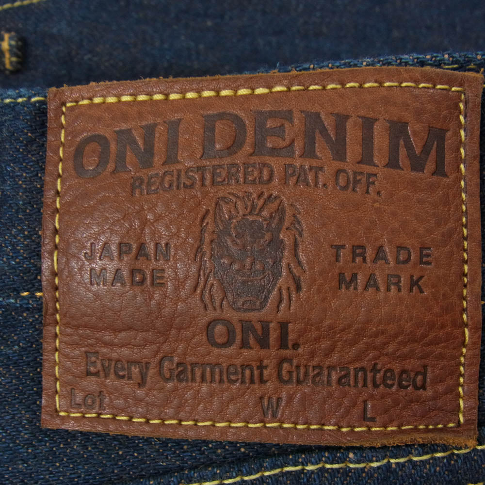 ONI DENIM 鬼デニム ONI288ZR-LBR 20oz シークレットデニム 緯糸ライトブラウン ジーンズ デニムパンツ インディゴブルー系 W36【極上美品】【中古】