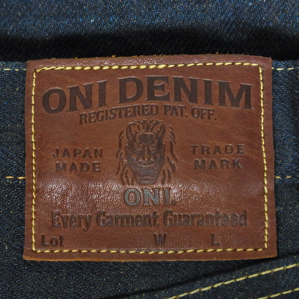 ONI DENIM 鬼デニム ONI288ZR-OLV 20oz シークレットデニム 緯糸オリーブ ジーンズ デニムパンツ インディゴブルー系 W32【極上美品】【中古】
