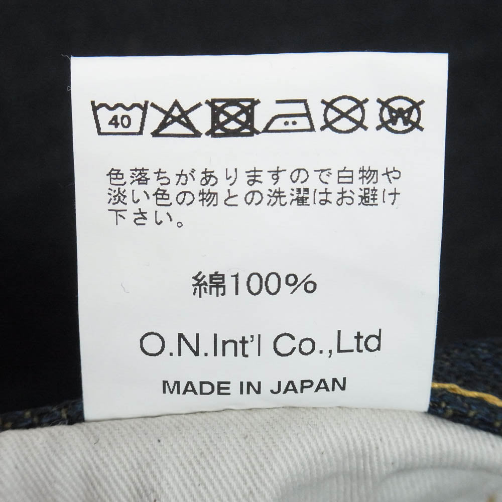 ONI DENIM 鬼デニム ONI288ZR-OLV 20oz シークレットデニム 緯糸オリーブ ジーンズ デニムパンツ インディゴブルー系 W32【極上美品】【中古】
