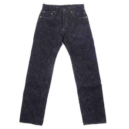 ONI DENIM 鬼デニム ONI270-Kasuri 17oz 鬼絣 ジャストライト ストレート ジーンズ デニム パンツ インディゴブルー系 32 W32【極上美品】【中古】