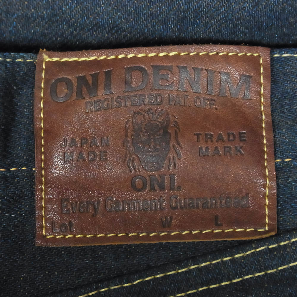 ONI DENIM 鬼デニム ONI288ZR-OLV 20oz シークレットデニム 緯糸オリーブ ジーンズ デニムパンツ インディゴブルー系 W30【極上美品】【中古】
