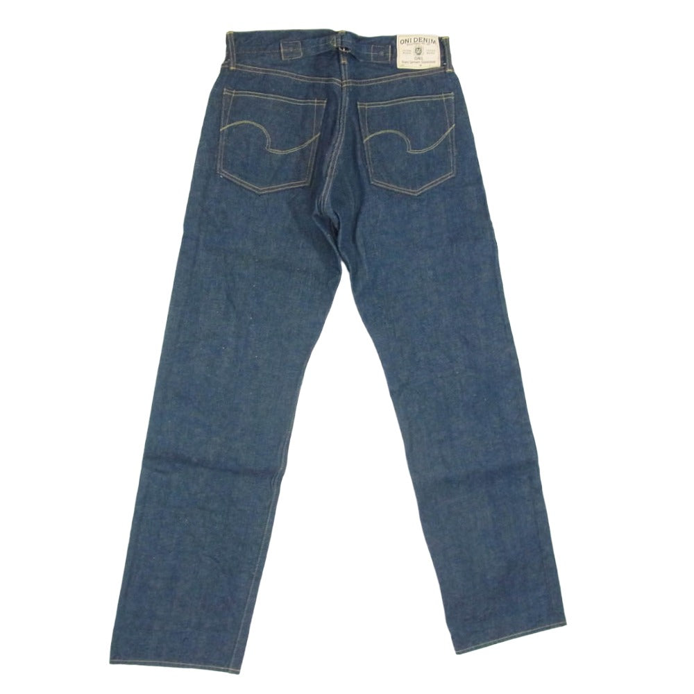 ONI DENIM 鬼デニム ONI-295 Ishikawadai 1937MODEL 15oz. 石川台デニム シンチバック ルーズ ストレート ジーンズ デニム パンツ インディゴブルー系 32【極上美品】【中古】