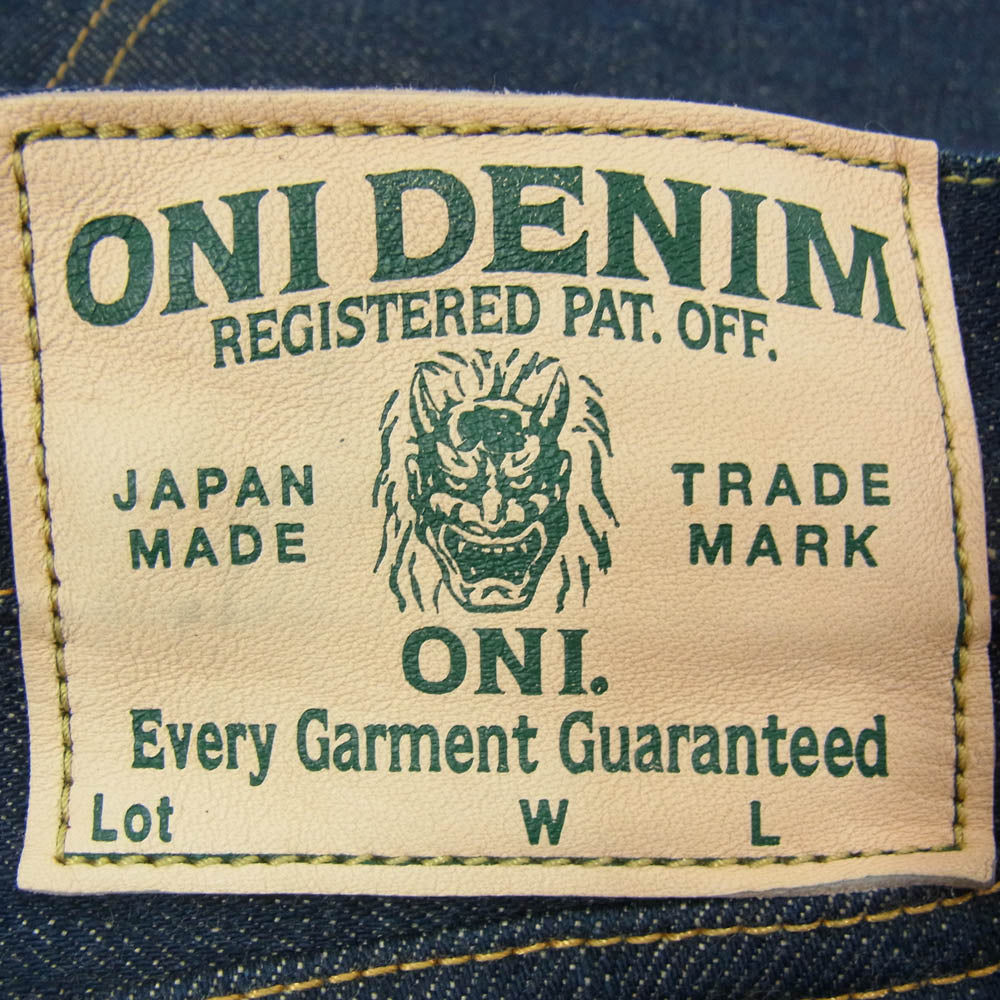 ONI DENIM 鬼デニム ONI-295 Ishikawadai 1937MODEL 15oz. 石川台デニム シンチバック ルーズ ストレート ジーンズ デニム パンツ インディゴブルー系 32【極上美品】【中古】