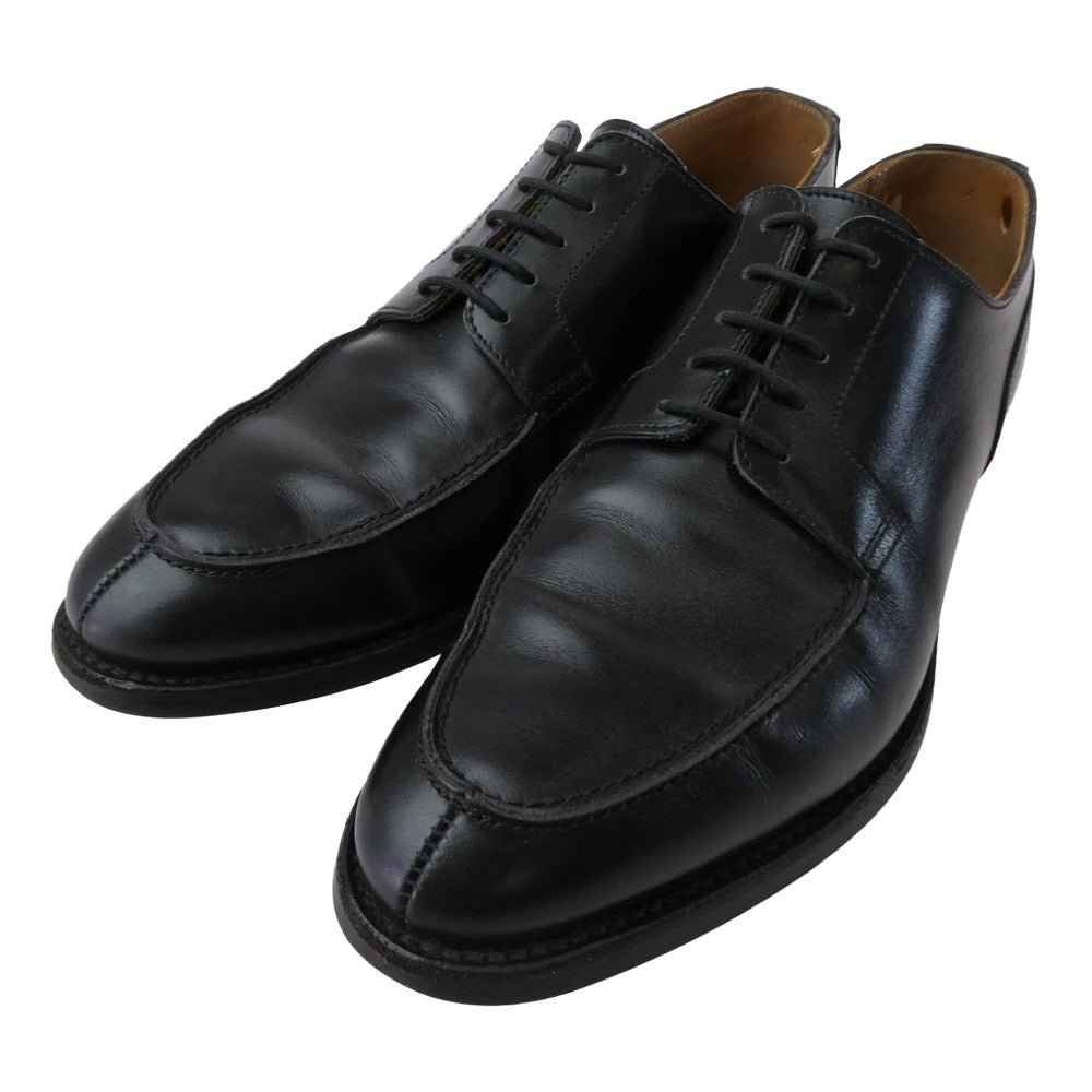 CROCKETT&JONES クロケットアンドジョーンズ Newport2 Last379 ニューポート Uチップ レザー ドレス シューズ ブラック系 7E【中古】