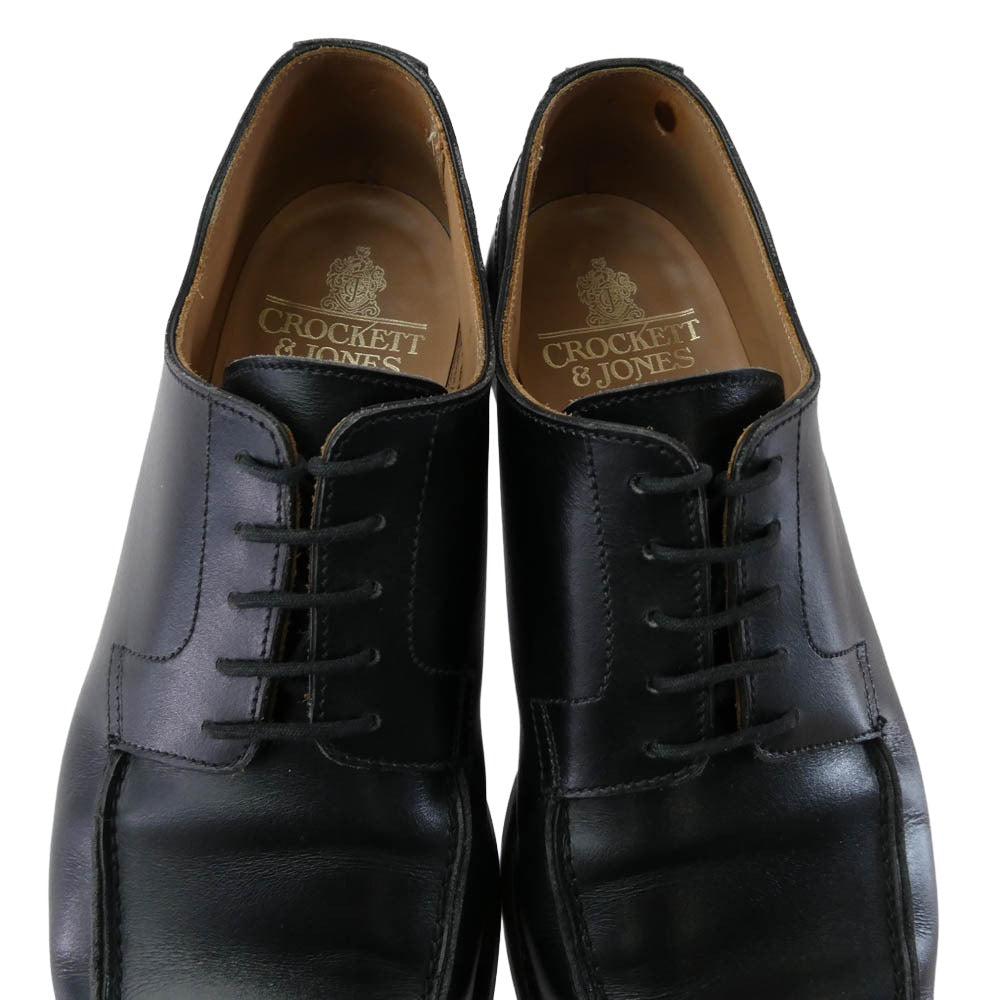 CROCKETT&JONES クロケットアンドジョーンズ Newport2 Last379 ニューポート Uチップ レザー ドレス シューズ ブラック系 7E【中古】