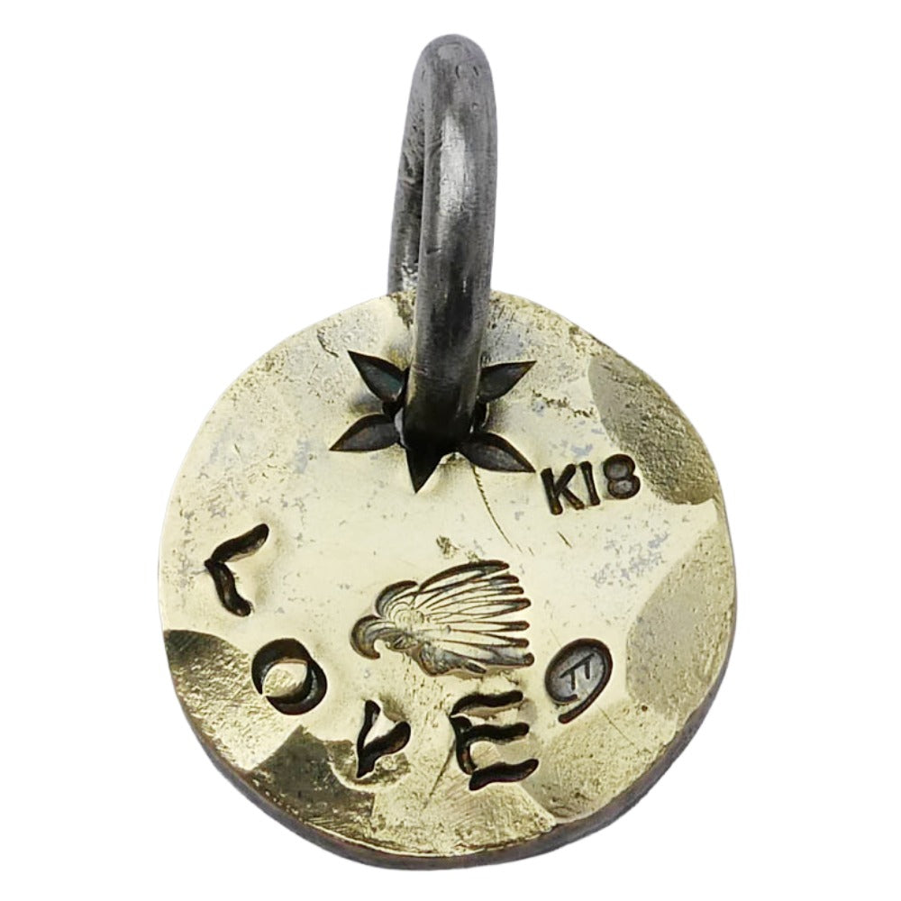 STOPLIGHT ストップライト K18 金銀コンビ スモール メタル ペンダントトップ ゴールド系 シルバー系【中古】