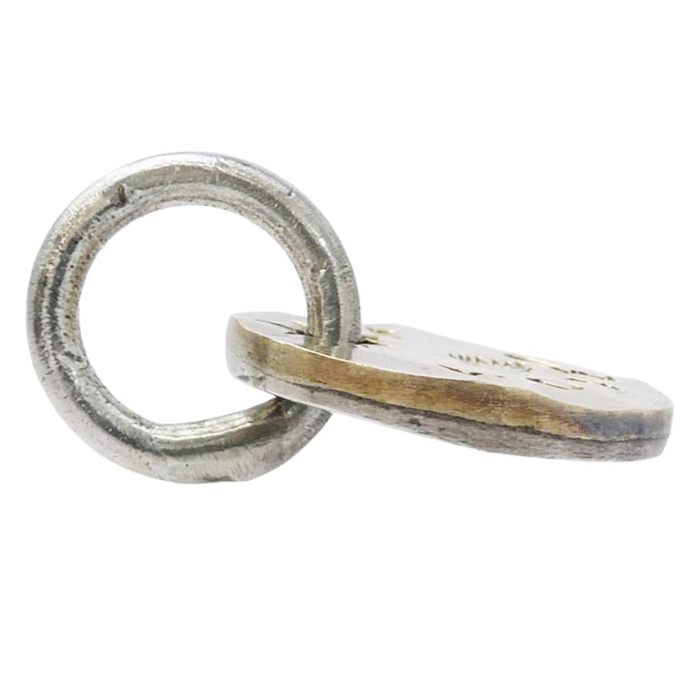 STOPLIGHT ストップライト K18 金銀コンビ スモール メタル ペンダントトップ ゴールド系 シルバー系【中古】