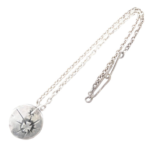 STOPLIGHT ストップライト 全銀アイアンクロス タタキ ペンダントトップ フックチェーン ネックレス シルバー系【中古】