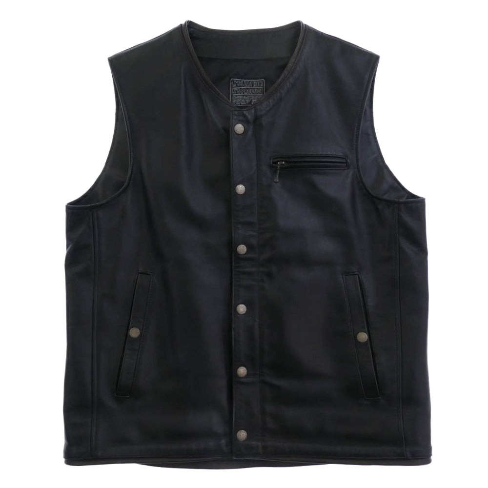 KADOYA カドヤ LCNCLV-009 K’SKLEATHER カウレザー 牛革 レザー ベスト ジャケット ブラック系 3L【中古】
