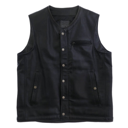 KADOYA カドヤ LCNCLV-009 K’SKLEATHER カウレザー 牛革 レザー ベスト ジャケット ブラック系 3L【中古】