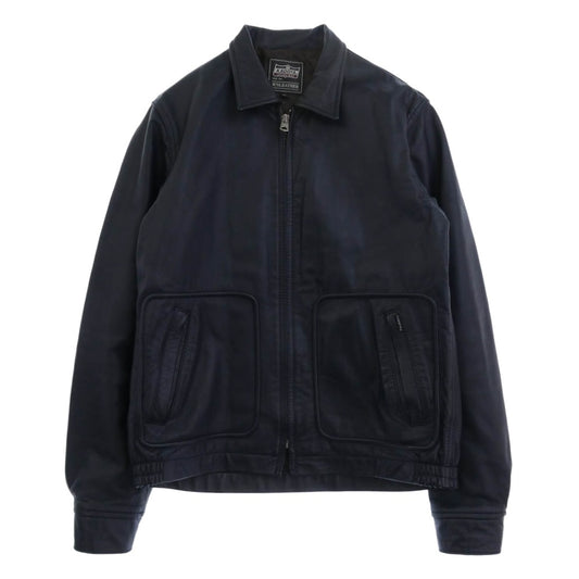 KADOYA カドヤ LDS50J2 K’SKLEATHER カウレザー 牛革 シングルライダース ジャケット レザー ジャケット ダークネイビー系 LL【中古】