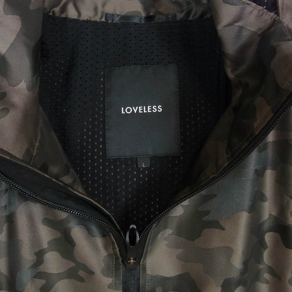 LOVELESS ラブレス 61F76-380-74 カモフラ フード ジップアップ ジャケット カーキ系 L【中古】