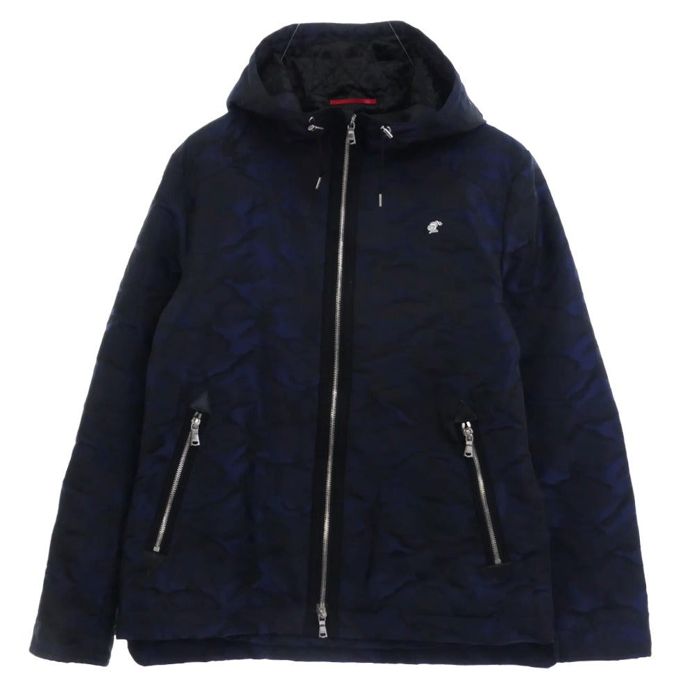 LOVELESS ラブレス 61F32-206-28 カモフラ フード ジップアップ ジャケット ブルー ブラック系 ブルー系 L【中古】