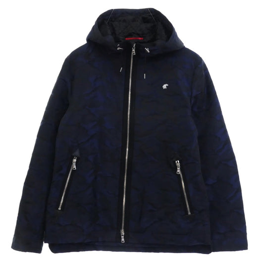 LOVELESS ラブレス 61F32-206-28 カモフラ フード ジップアップ ジャケット ブルー ブラック系 ブルー系 L【中古】
