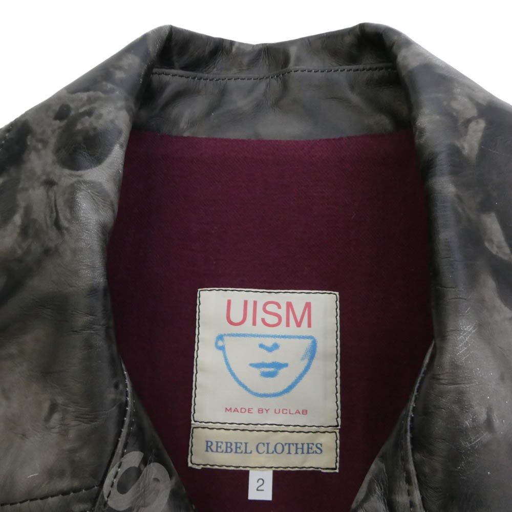 COMME des GARCONS コムデギャルソン UNDERCOVER アンダーカバー UCQ9208 UNDERCOVER アンダーカバー 25周年記念 スカルロゴ ダブル ライダースジャケット グレー系 2【中古】