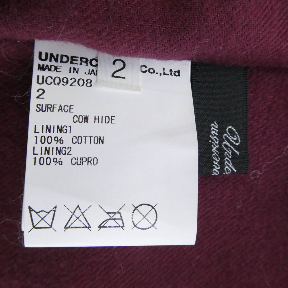 COMME des GARCONS コムデギャルソン UNDERCOVER アンダーカバー UCQ9208 UNDERCOVER アンダーカバー 25周年記念 スカルロゴ ダブル ライダースジャケット グレー系 2【中古】