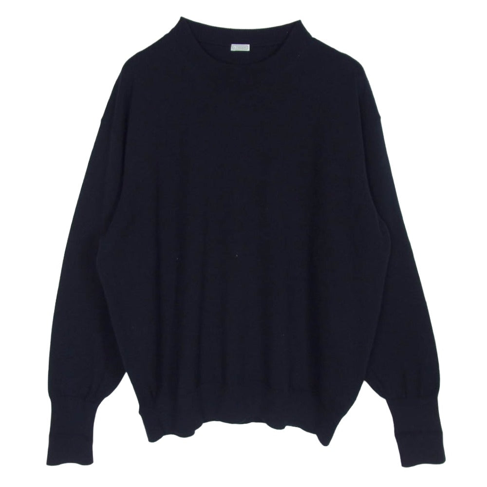 A.PRESSE アプレッセ 23AW 23AAP-03-07H L/S Knit T-Shirt ウール 長袖 ニットTシャツ ブラック系 2【中古】