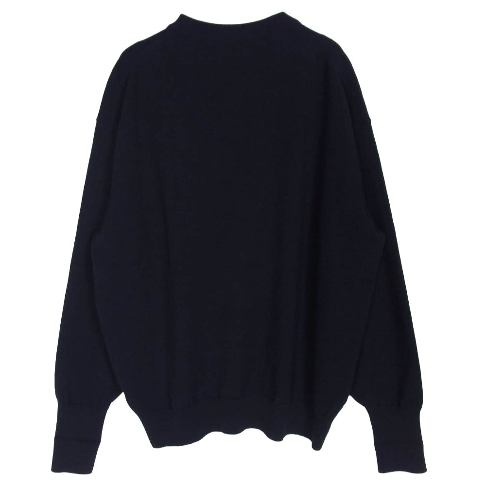 A.PRESSE アプレッセ 23AW 23AAP-03-07H L/S Knit T-Shirt ウール 長袖 ニットTシャツ ブラック系 2【中古】