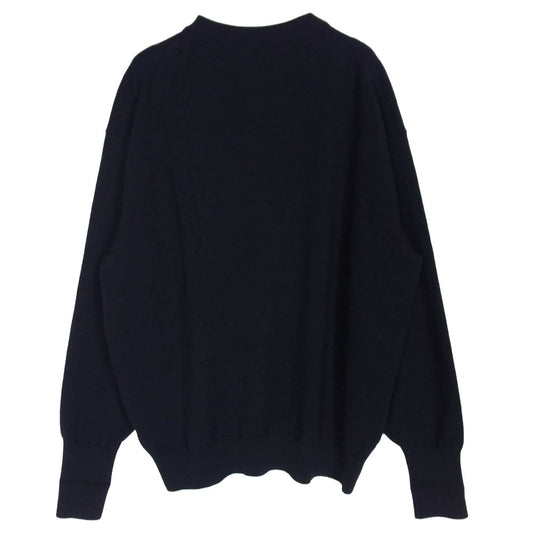 A.PRESSE アプレッセ 23AW 23AAP-03-07H L/S Knit T-Shirt ウール 長袖 ニットTシャツ ブラック系 2【中古】