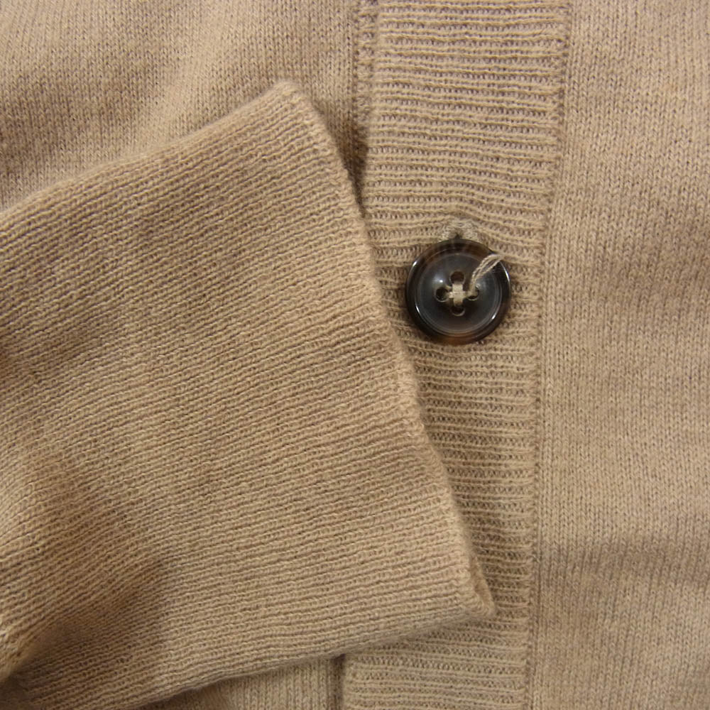 MAISON MARGIELA メゾンマルジェラ 18AW S50HA0820 14ライン 四つタグ スエードレザーエルボーパッチ ニット カーディガン ブラウン系 S【中古】