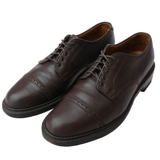 ALDEN オールデン 34842 パンチドキャップトゥ レザー シューズ ダークブラウン系 7.5【中古】