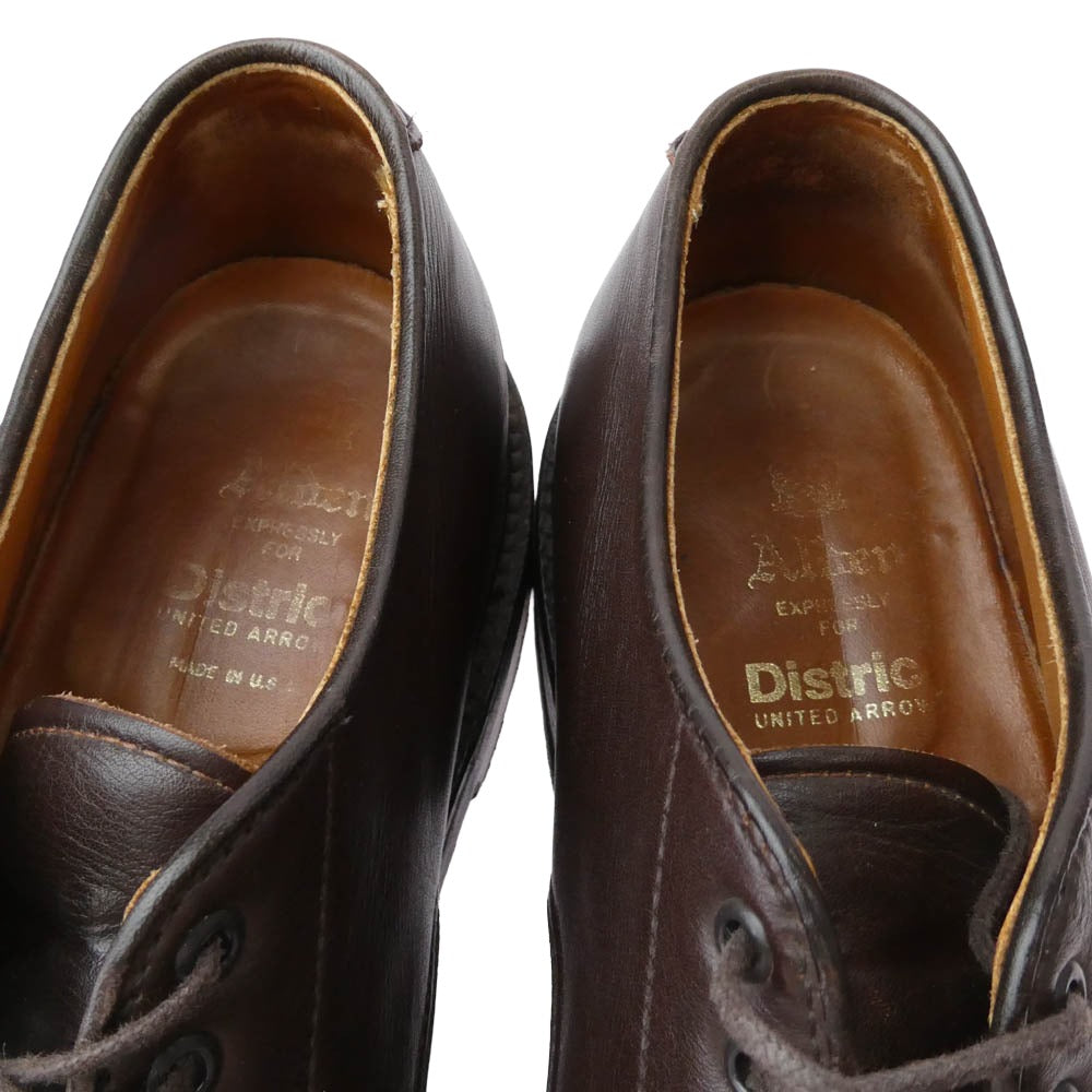 ALDEN オールデン 34842 パンチドキャップトゥ レザー シューズ ダークブラウン系 7.5【中古】