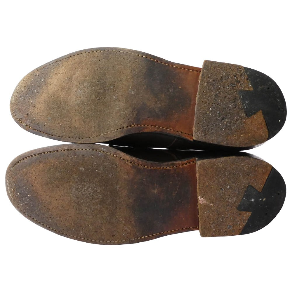 ALDEN オールデン 34842 パンチドキャップトゥ レザー シューズ ダークブラウン系 7.5【中古】