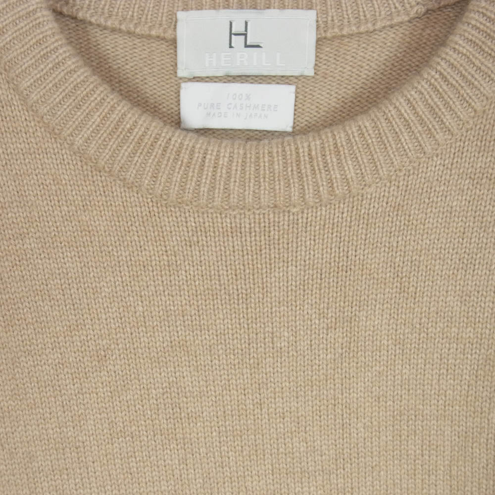 ヘリル 19-070-8010-31 CASHMERE GOLDENCASH CREW カシミヤ ゴールデンキャッシュ クルーネック カシミア ニット ベージュ系 2【中古】