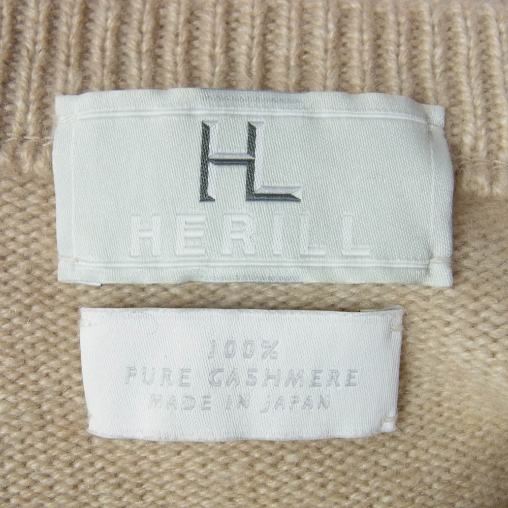 ヘリル 19-070-8010-31 CASHMERE GOLDENCASH CREW カシミヤ ゴールデンキャッシュ クルーネック カシミア ニット ベージュ系 2【中古】
