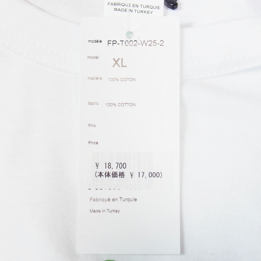 COMME des GARCONS コムデギャルソン 25AW FP-T002-W25 SHIRT シャツ コットンポプリン デジタルプリント クルーネック 半袖 Tシャツ カットソー ホワイト系 XL【極上美品】【中古】