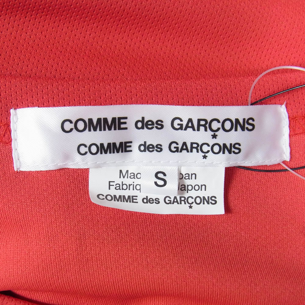COMME des GARCONS コムデギャルソン 25SS RO-T023-051 コムデギャルソンコムデギャルソン コムコム 四本袖 クルーネック ジャージー 長袖 Tシャツ カットソー レッド系 S【極上美品】【中古】