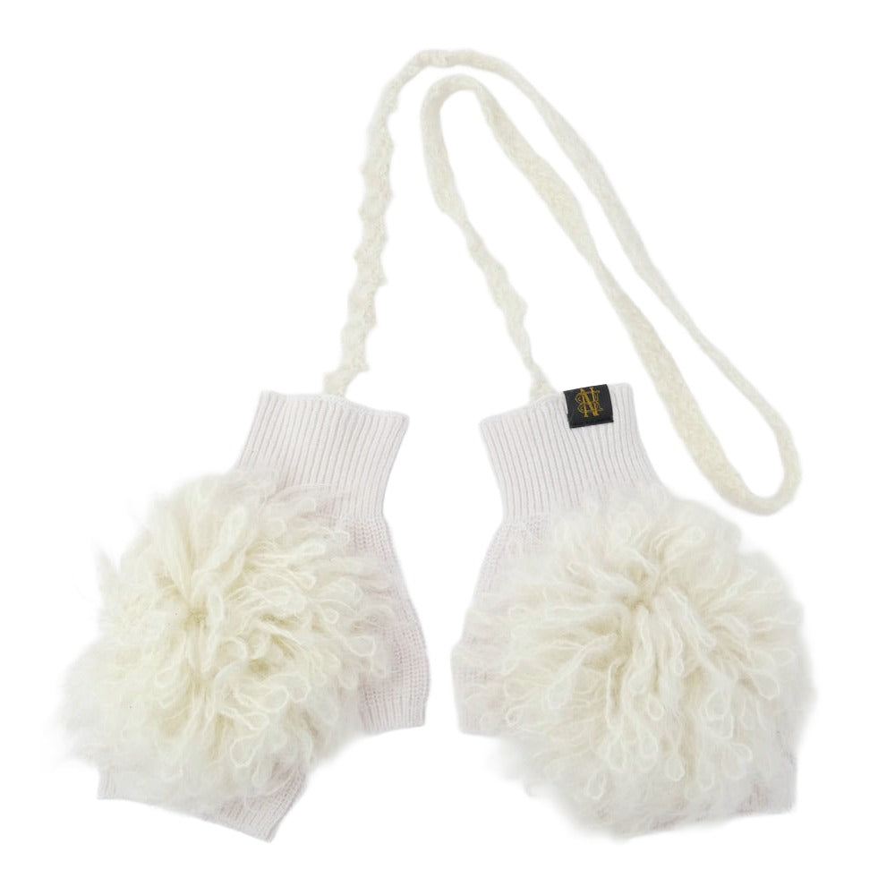 tao COMME des GARCONS タオ コムデギャルソン 25AW TP-N004 BATONER バトナー ウールニットグローブ 手袋 ホワイト系【極上美品】【中古】