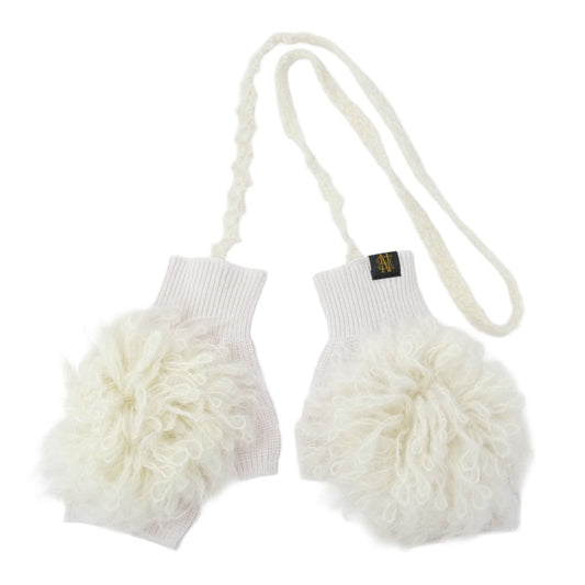 tao COMME des GARCONS タオ コムデギャルソン 25AW TP-N004 BATONER バトナー ウールニットグローブ 手袋 ホワイト系【極上美品】【中古】