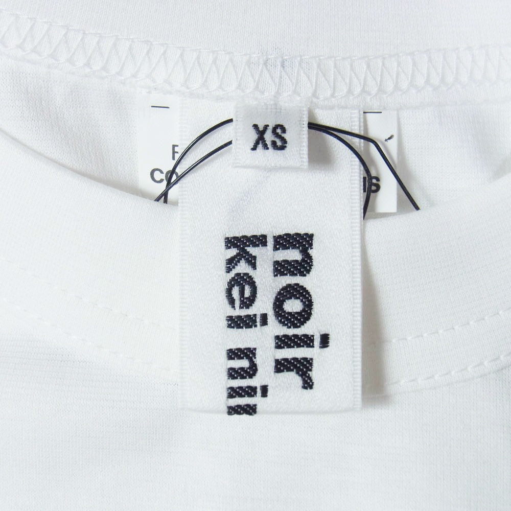 ノワールケイニノミヤ 25SS 3O-T026-051 チュールフリル レースデザイン クルーネック 半袖 Tシャツ カットソー ホワイト系 XS【極上美品】【中古】