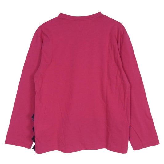 tao COMME des GARCONS タオ コムデギャルソン 25AW TP-T010-051 スパンコールレースデザインクルーネック 長袖 カットソー Tシャツ ピンク系 M【極上美品】【中古】