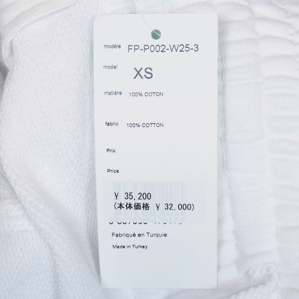 COMME des GARCONS コムデギャルソン 25AW FP-P002 SHIRT シャツ SWEAT SHORTS スウェットショーツ ハーフパンツ ショートパンツ ホワイト系 XS【極上美品】【中古】