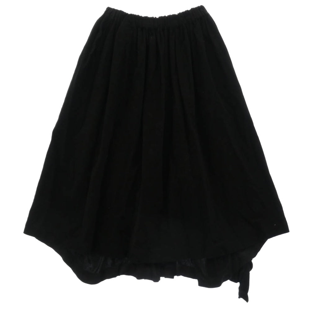 tao COMME des GARCONS タオ コムデギャルソン 25AW TP-S014 製品染め リボンデザイン ギャザー スカート ブラック系 サイズ不明【中古】