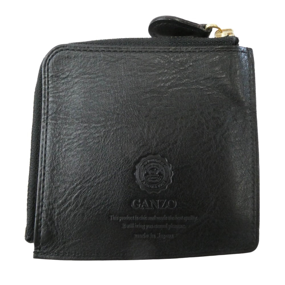GANZO ガンゾ Minerva Natural ミネルバ ナチュラル ZIPパース コインケース 小銭入れ ブラック系【中古】
