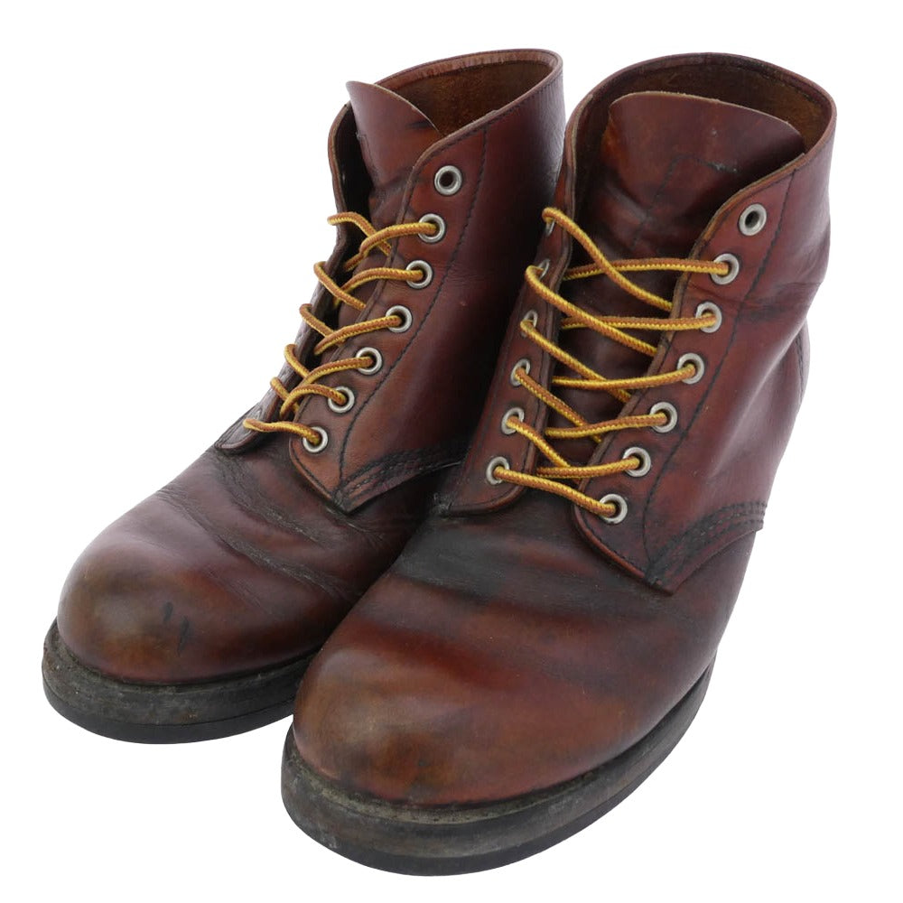 RED WING レッドウィング USA製 8166 6-inch Classic Round 6インチ クラシックラウンド ソールカスタム ブーツ ブラウン系 27cm【中古】