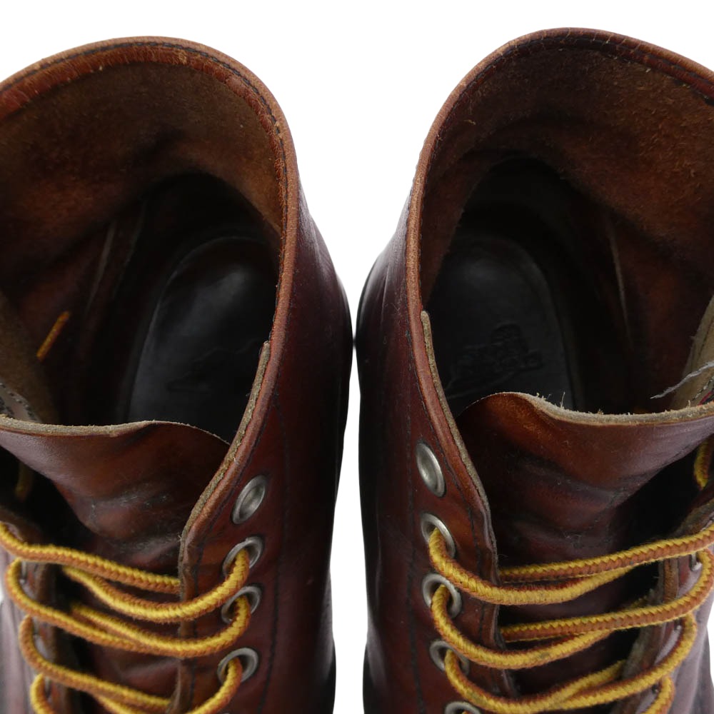 RED WING レッドウィング USA製 8166 6-inch Classic Round 6インチ クラシックラウンド ソールカスタム ブーツ ブラウン系 27cm【中古】
