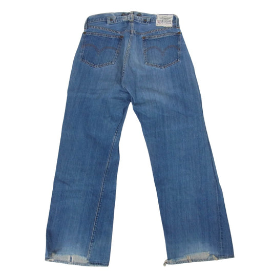 Levi's リーバイス Vintage ヴィンテージ 90s USA製 201 バレンシア工場 ボタン裏 555 デニム パンツ インディゴブルー系 36【中古】