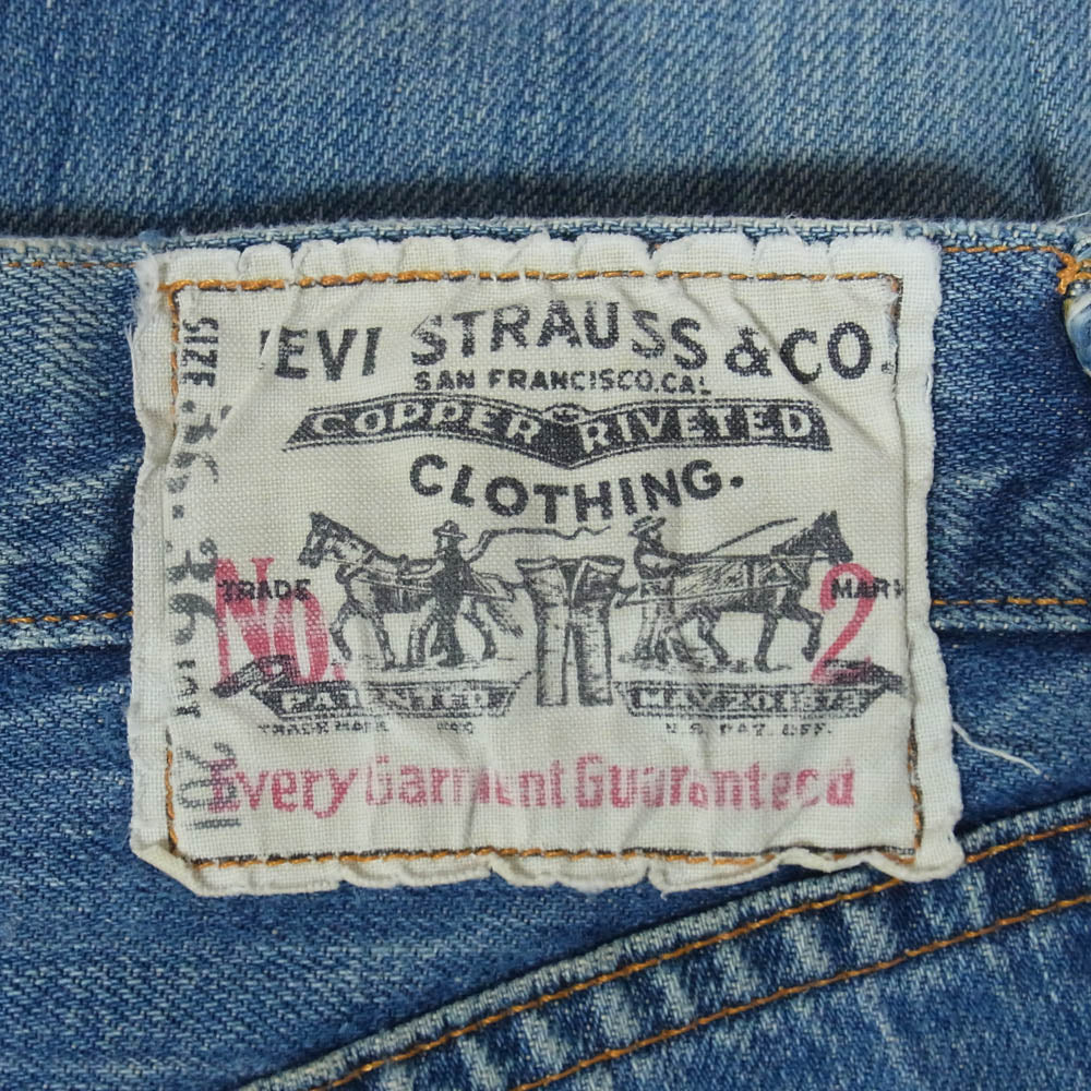 Levi's リーバイス Vintage ヴィンテージ 90s USA製 201 バレンシア工場 ボタン裏 555 デニム パンツ インディゴブルー系 36【中古】