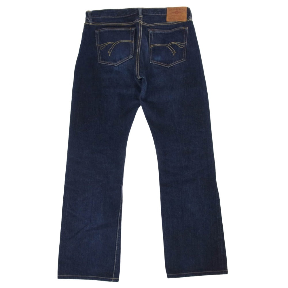 THE FLAT HEAD ザフラットヘッド 3001 14.5oz TIGHT STRAIGHT JEANS ZIPPER FLY タイトストレート ジーンズ デニム パンツ インディゴブルー系 34【中古】