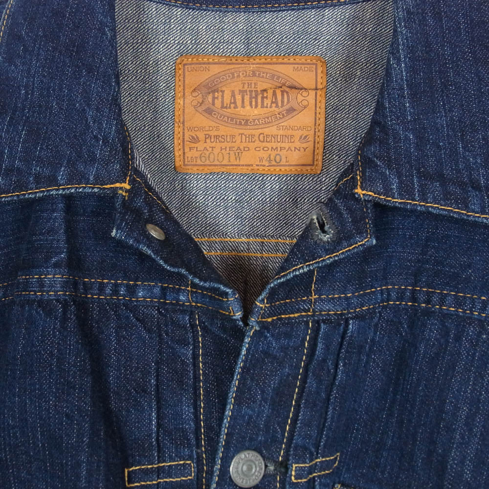 THE FLAT HEAD ザフラットヘッド 6001W 40's 1st Type DENIM JACKET デニム ジャケット インディゴブルー系 W40【中古】