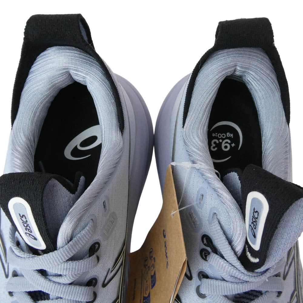 asics アシックス 1011C127 GEL-NIMBUS 28 ゲルニンバス ランニングシューズ スニーカー 24.5 ライトブルー系 24.5【極上美品】【中古】