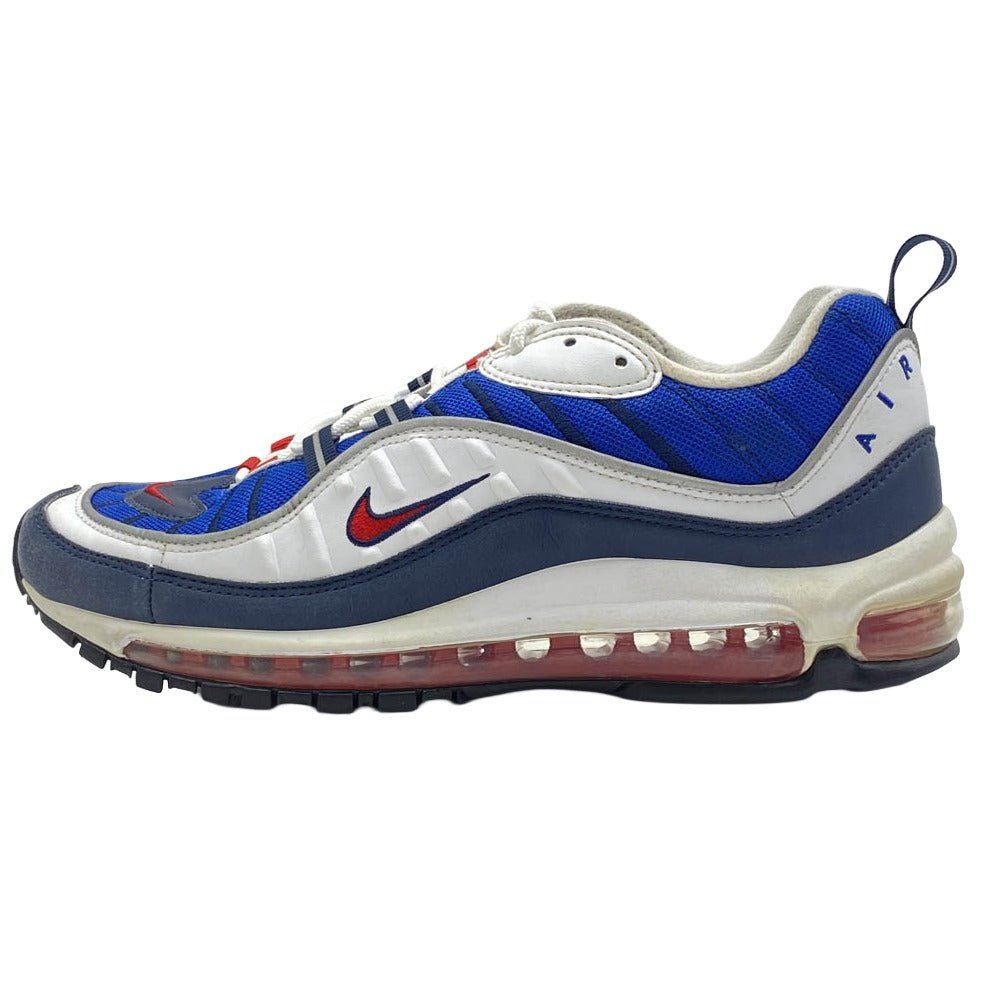 NIKE ナイキ 2018年製 640744-100 Air Max 98 University Red Obsidian エアマックス98 ユニバーシティ レッド オブジディアン ローカット スニーカー ホワイト系 ブルー系 27cm【中古】