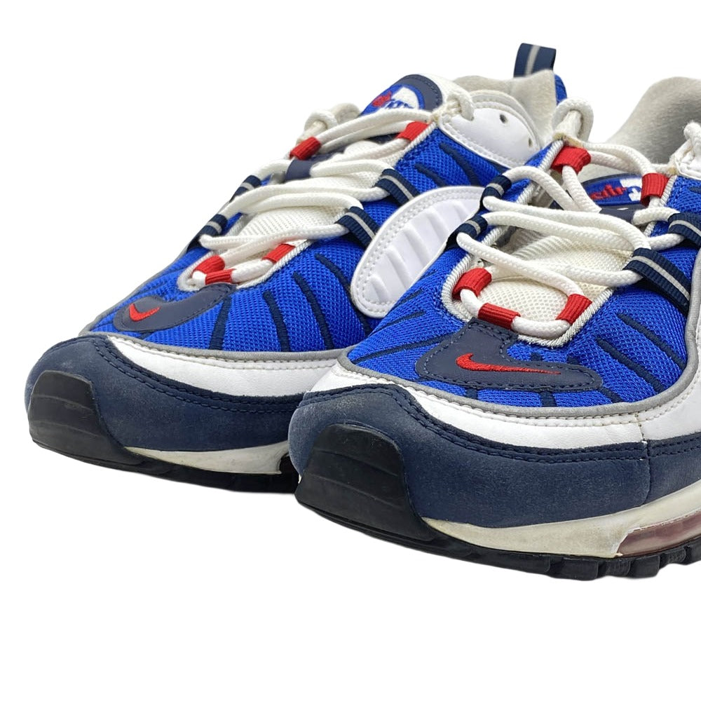 NIKE ナイキ 2018年製 640744-100 Air Max 98 University Red Obsidian エアマックス98 ユニバーシティ レッド オブジディアン ローカット スニーカー ホワイト系 ブルー系 27cm【中古】